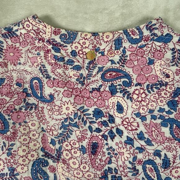 Antik Batik Helene Quilted Jacket Womens Size Small Cotton Pink Floral $335 - Picture 6 of 13